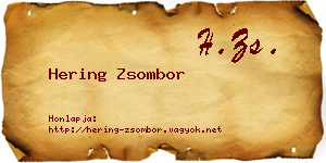 Hering Zsombor névjegykártya